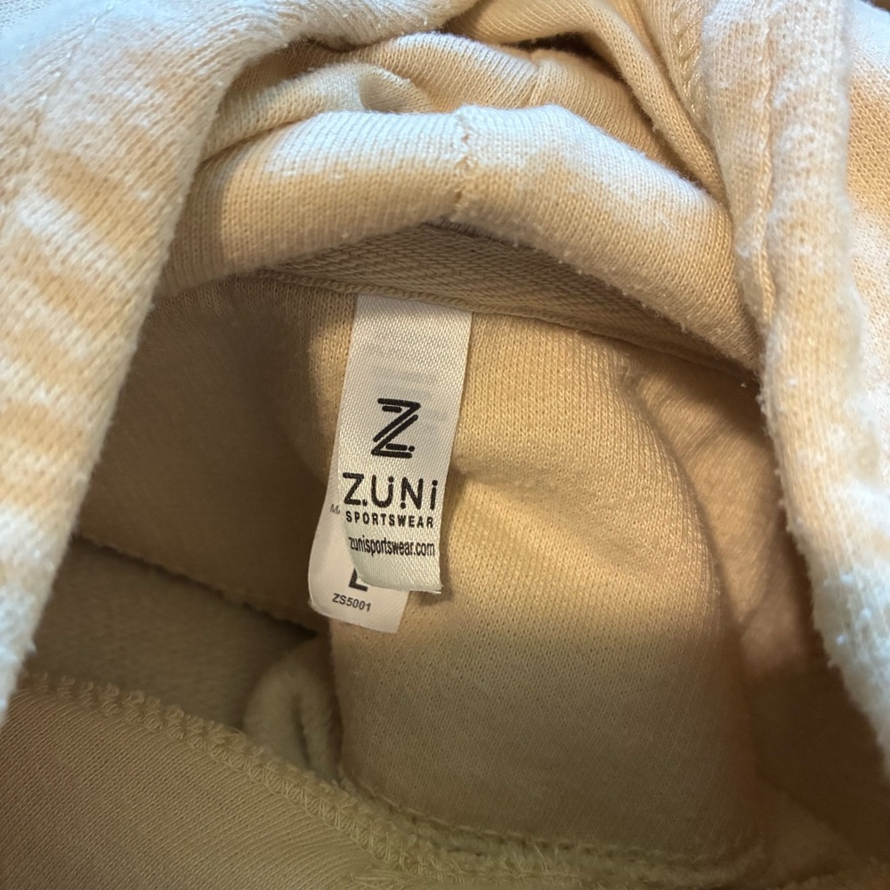 Zuni Women's Sweatshirt Size L Graphic Print Kangaroo Pocket Hooded Cotton Blend - Picture 3 of 6